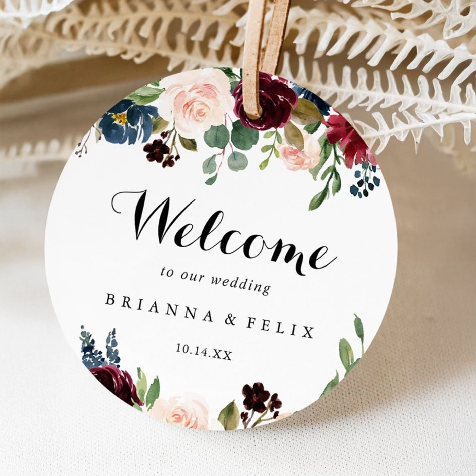 Floral With Circle Tag